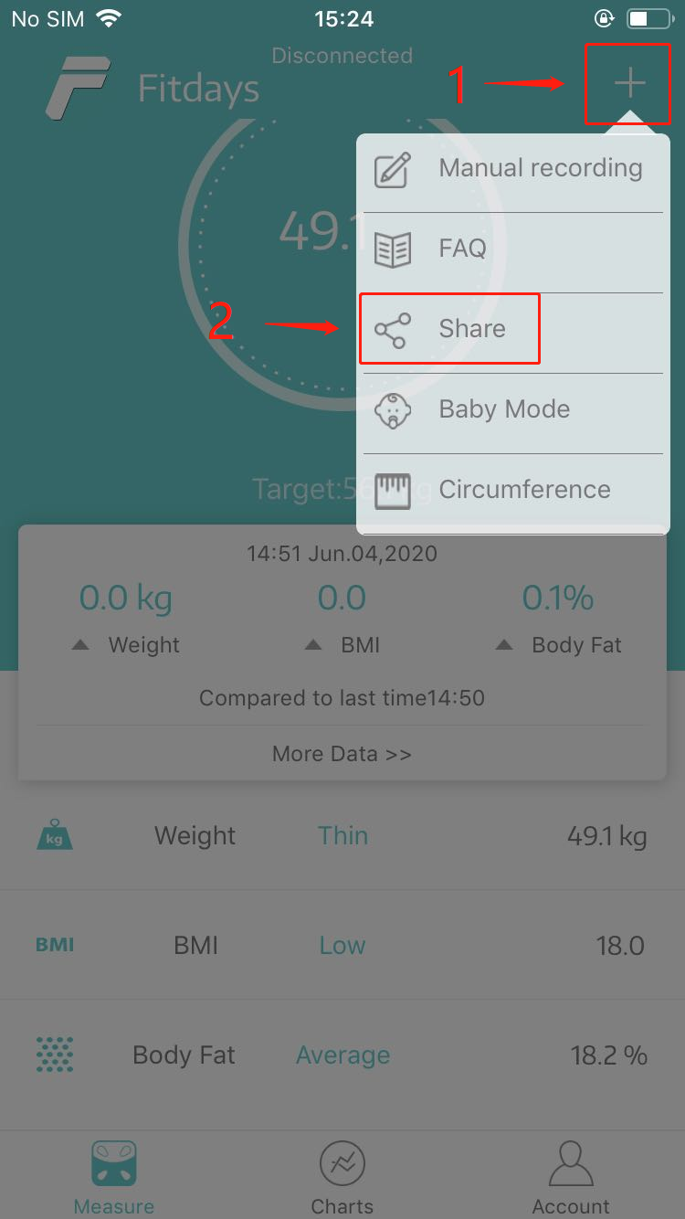 How do you connect your Silvergear scale to the Fitdays app